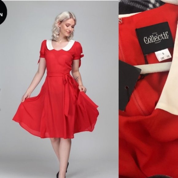 Collectif Dresses & Skirts - Collectif ModCloth Mirella Peter Pan Collar Dress
